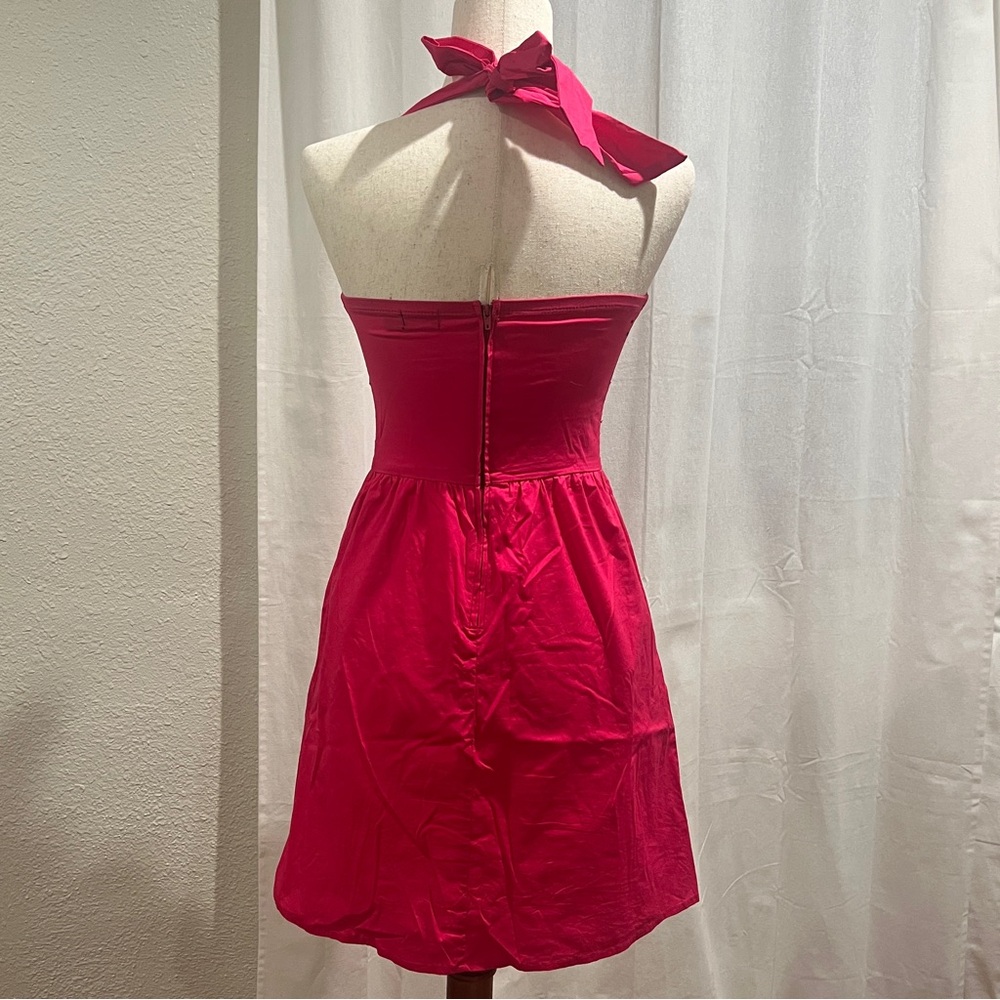 Ruby Rox Vibrant Pink Button-Front Mini Dress - image 3